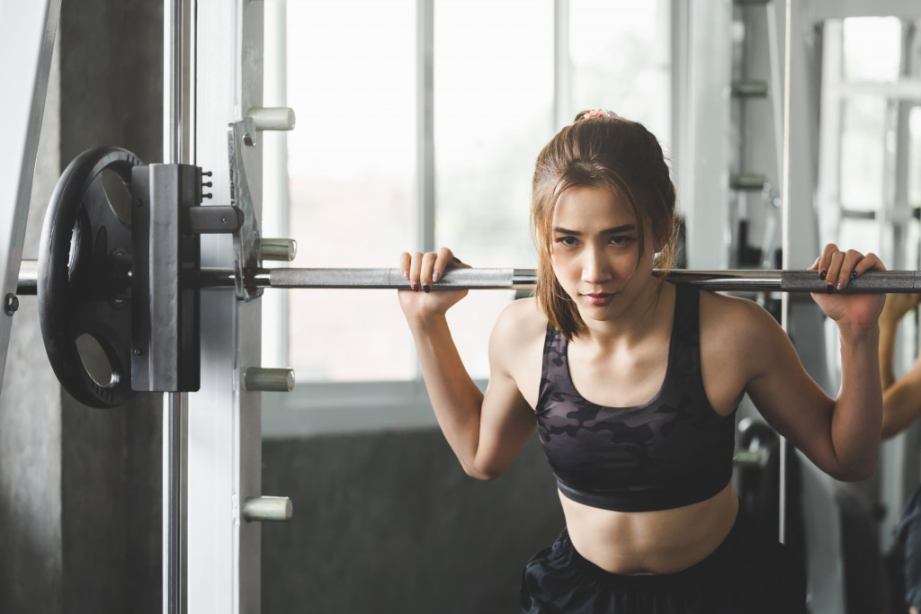 girl working out