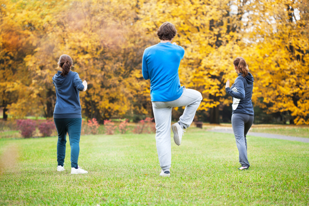 tai chi training in park