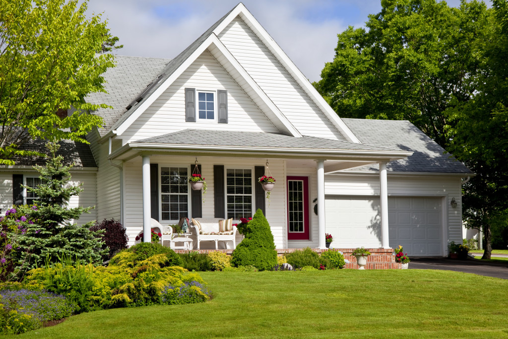 landscaping of modern home